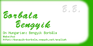 borbala bengyik business card