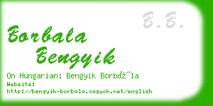 borbala bengyik business card